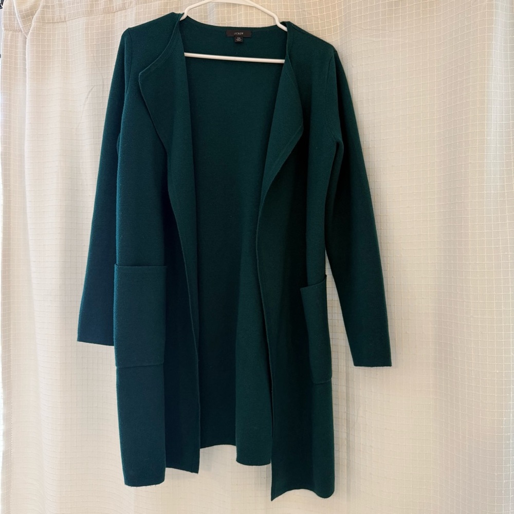 J. Crew Women's Open Front Cardigan - Dark Green